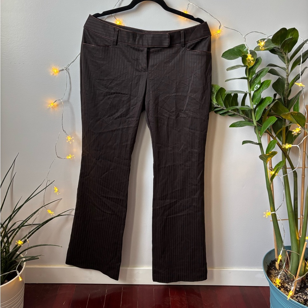 Express Black Pinstripe Trousers